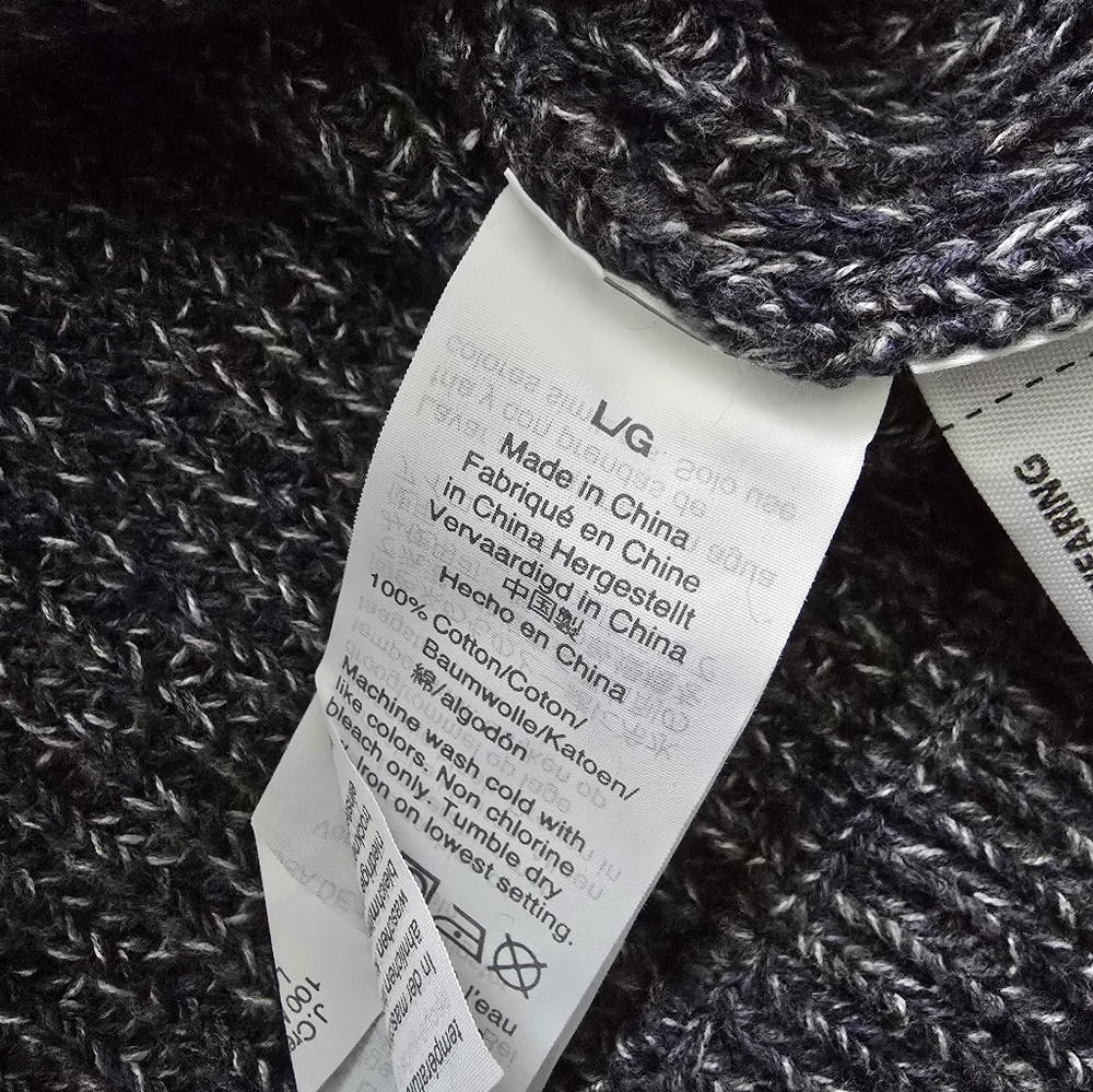 J Crew Marled cotton mockneck cardigan sweater Large - Picture 12 of 12